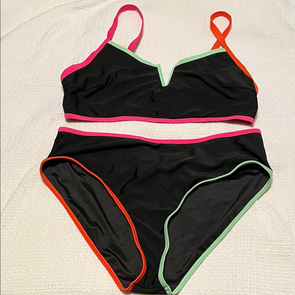 Black Bikini with Neon Trim